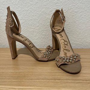 Sam Edelman Tan with Stud Detailing Heels